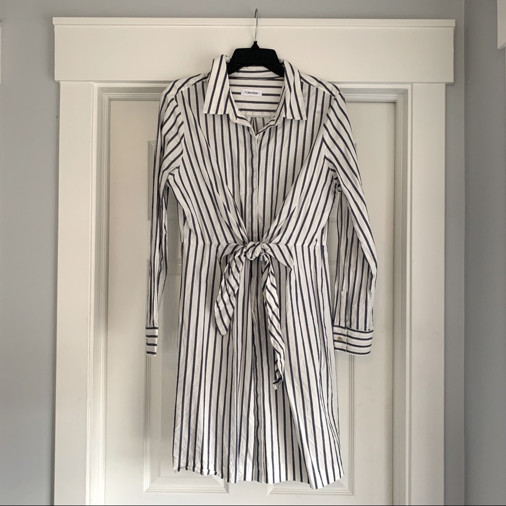 Calvin Klein Button Up Collared Dress